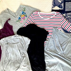 Collection of Size L Maternity and Breastfeeding Tops